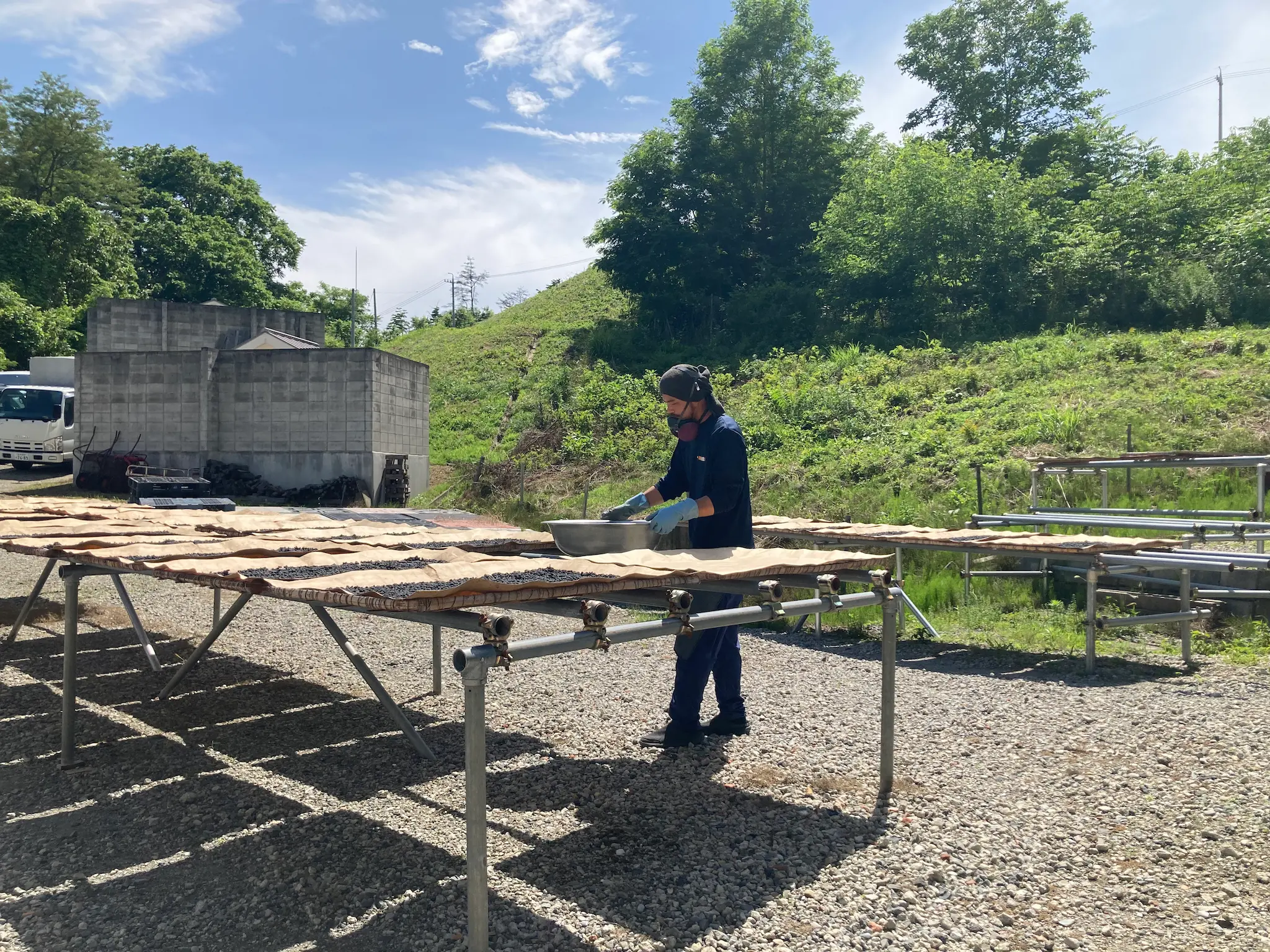 華松煙火の作業風景